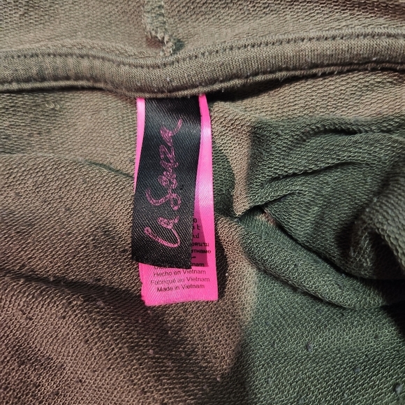 La Senza Green Long Sleeve Hooded Crop Top - Picture 4 of 16